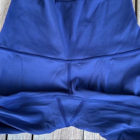 Lululemon Minimalist Crop Hero Blue Size 4 Athletic Leggings Mesh Lattice GUC - Picture 9 of 12